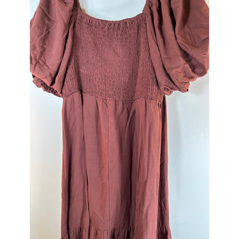 MAURICES Women’s Short Puff Sleeves with Shirred Bust Dress / Size: L - Picture 10 of 11